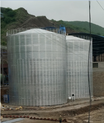 延安粮食钢板仓的安装全过程不用热焊接